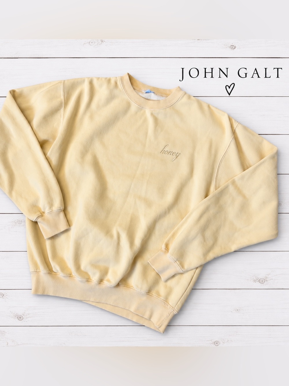 Brandy Melville Honey Yellow Crewneck Sweatshirt -M